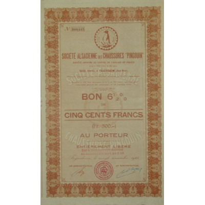 Sté Alsacienne des Chaussures "Pingouin"