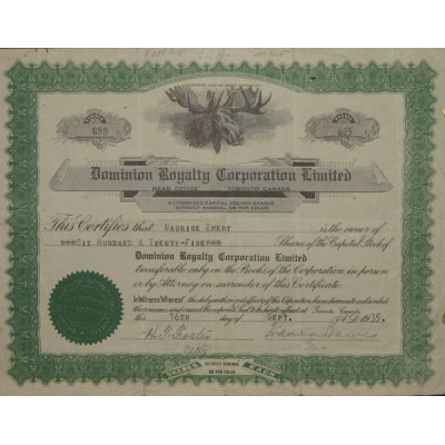 Dominion Royalty Corportation Ltd (Shares)