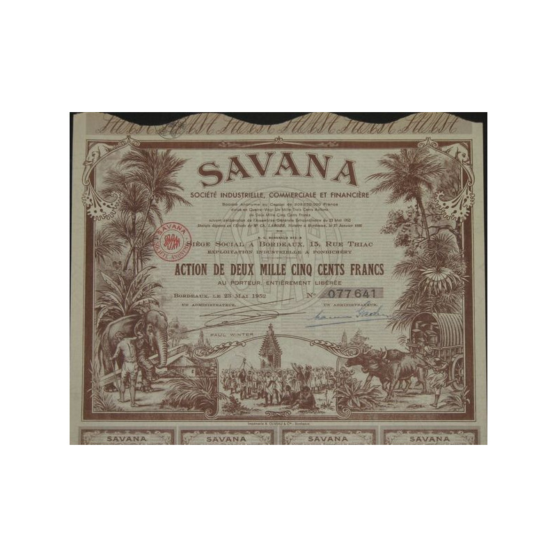 Savana - Sté Industrielle Commerciale et Financière