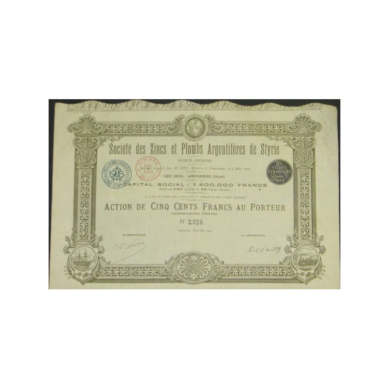 Société des Zincs et Plombs Argentifères de Styrie