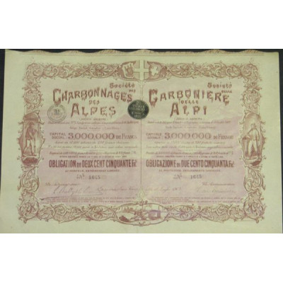 Sté Des Charbonnages des Alpes (Obl)
