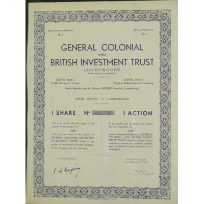 General Colonial and British Investment Trust