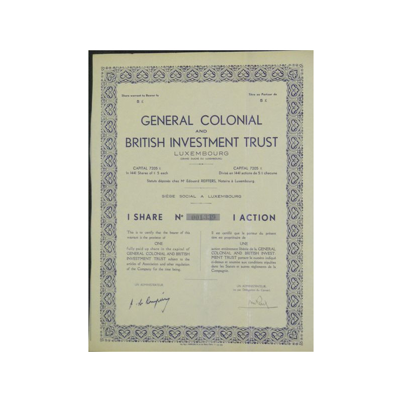 General Colonial and British Investment Trust