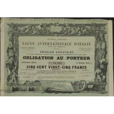 Nlle Cie de la Ligne Internationale d'Italie par le Simplon (verte)