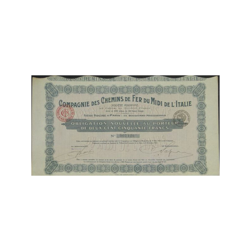 Cie des Chemins de Fer du Midi de l'Italie