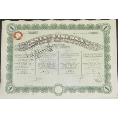 "Snia  Viscosa" Sta Nazionale Industria Applicazioni Viscosa (1 Ac)(modele1)