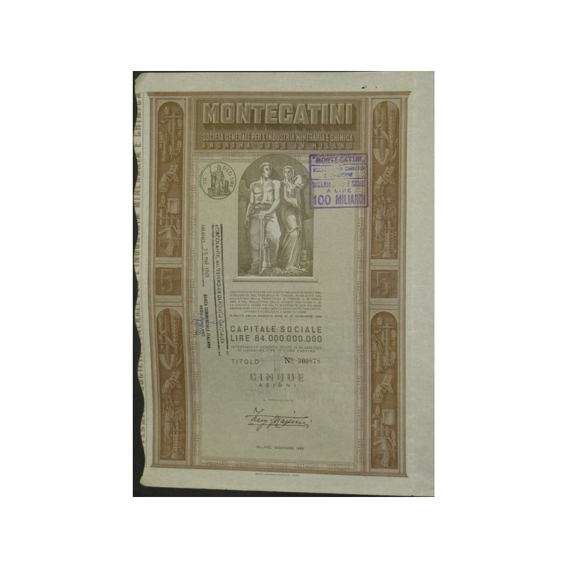 Montecatini - Sta Gal per l'Industria Mineraria e Chimica (5 Act)