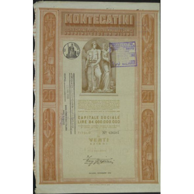 Montecatini - Sta Gal per l'Industria Mineraria e Chimica (20 Act)