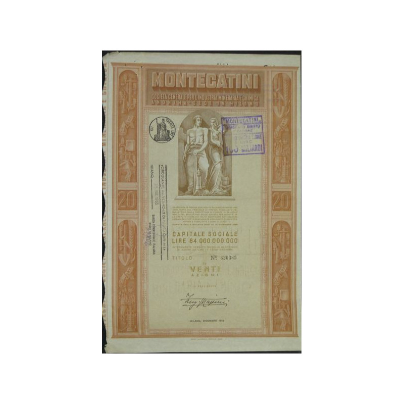 Montecatini - Sta Gal per l'Industria Mineraria e Chimica (20 Act)