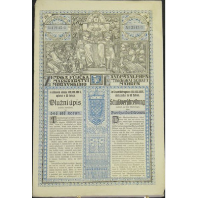 Emska Pujcka Markrabstvi Moravskeho 5 % 200 K