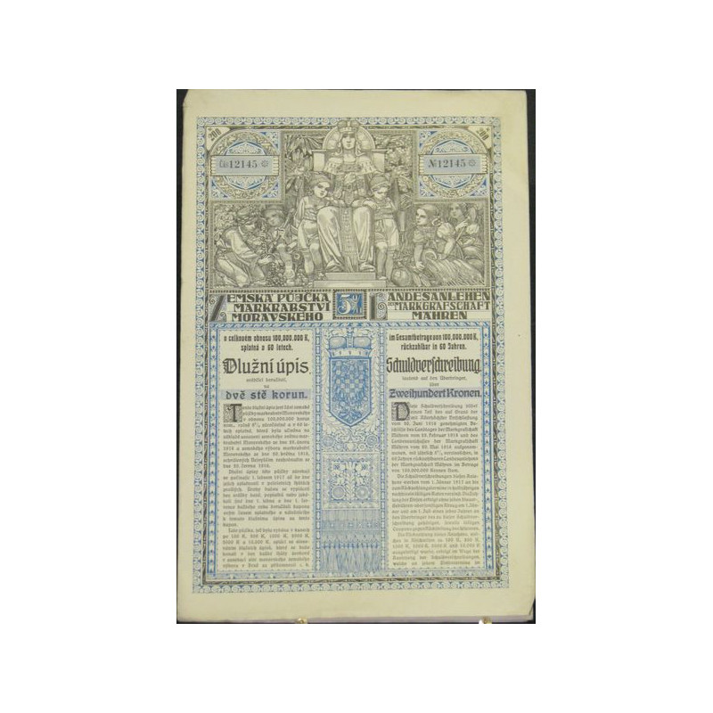 Emska Pujcka Markrabstvi Moravskeho 5 % 200 K