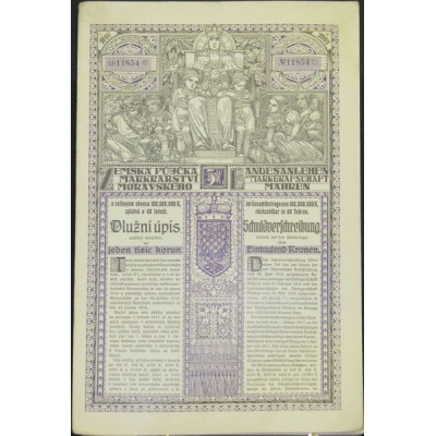 Emska Pujcka Markrabstvi Moravskeho 5 % 1000 K