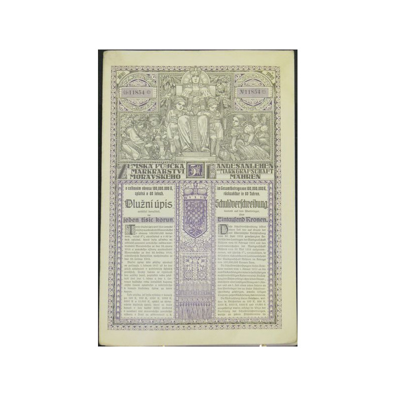 Emska Pujcka Markrabstvi Moravskeho 5 % 1000 K