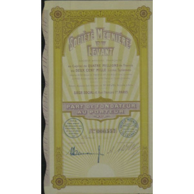 Sté Meunière du Levant (PF)