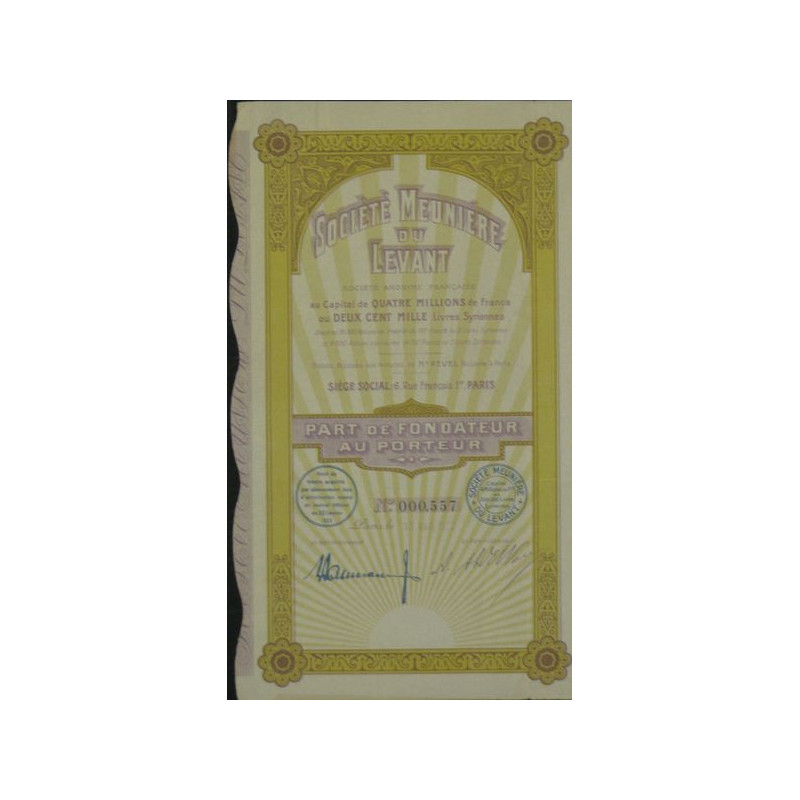 Sté Meunière du Levant (PF)