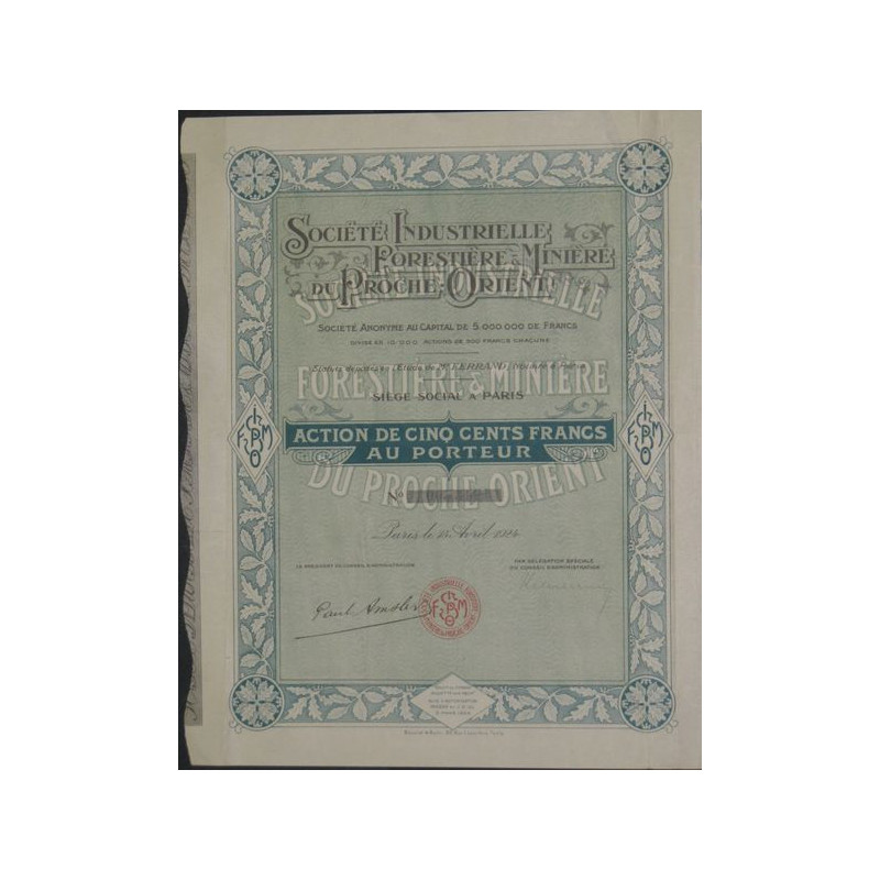 Sté Industrielle Forestière & Minière du Proche Orient