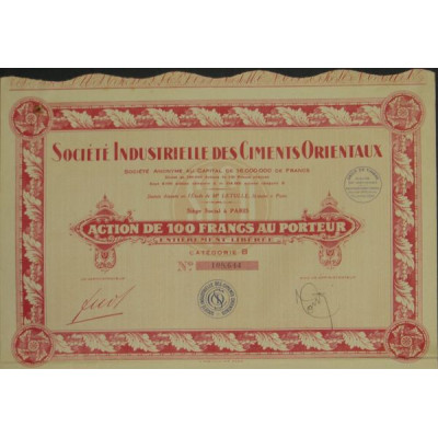 Sté Industrielle des Ciments Orientaux