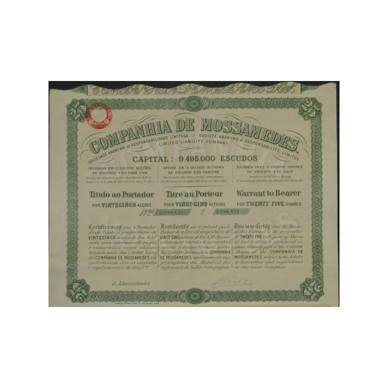 Companhia de Mossamedes (25 Act verte)