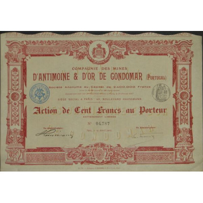 Cie des Mines d'Antimoine & d'Or de Gondomar