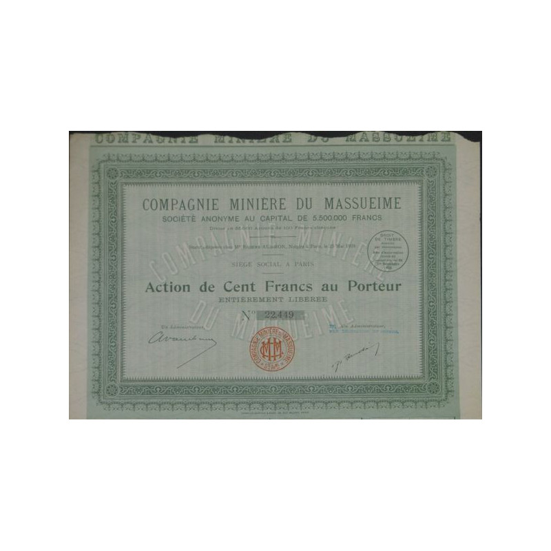 Cie Minière du Massueime