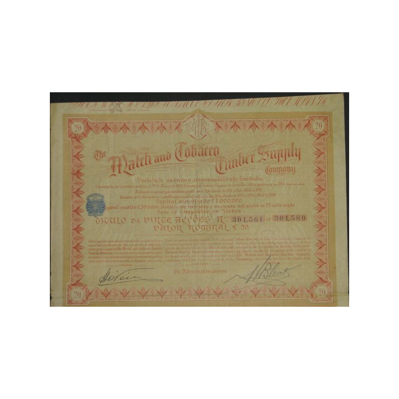 The Match and Tobacco Timber Supply Cy (20 Act)