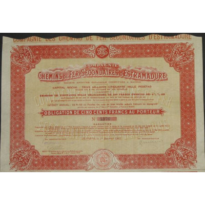 Cie des Chemins de Fer Secondaires d'Estramadure