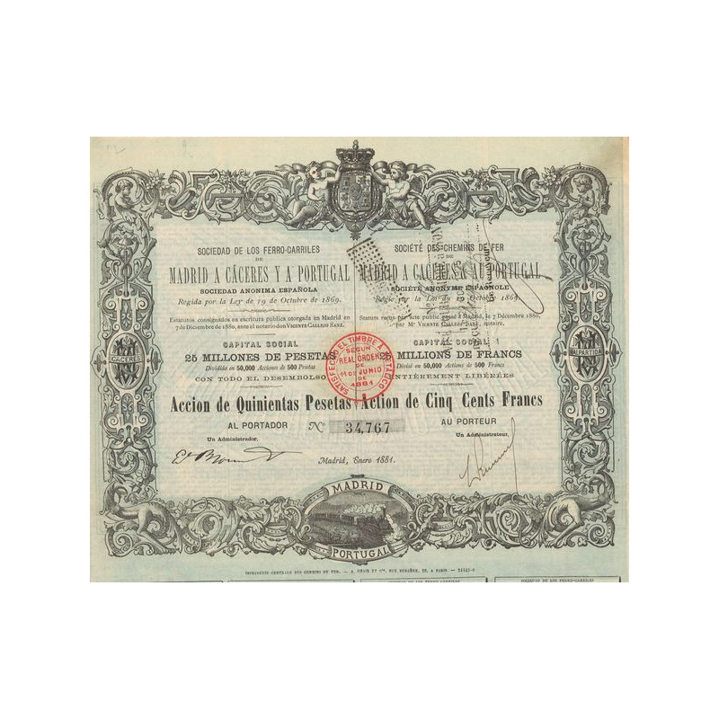 Cie des Chemins de Fer de Madrid à Caceres et au Portugal (Act 500 F)