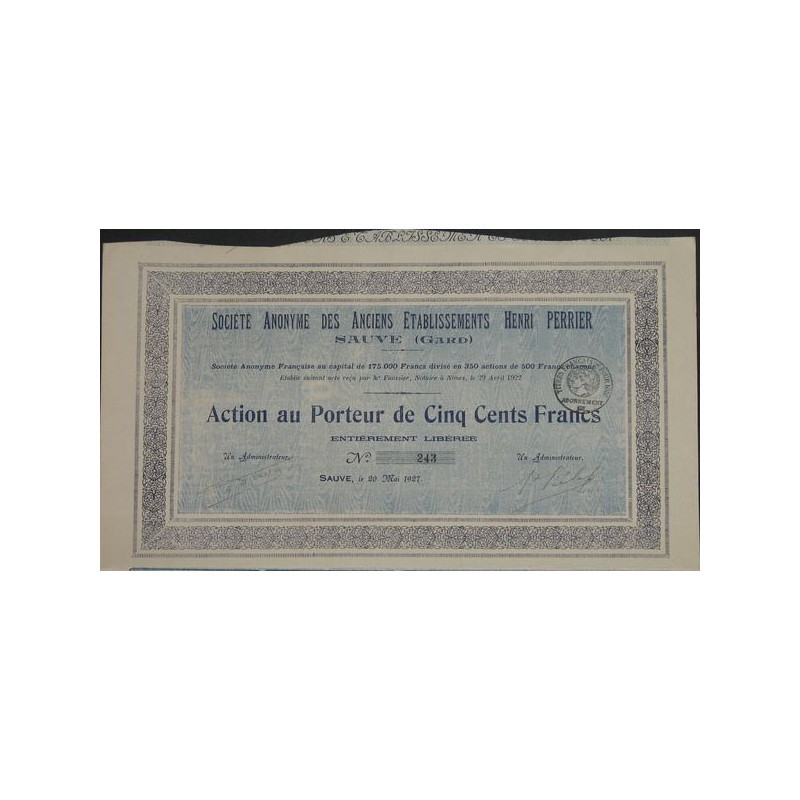 S.A. des Anc. Ets. Henri Perrier - Sauve