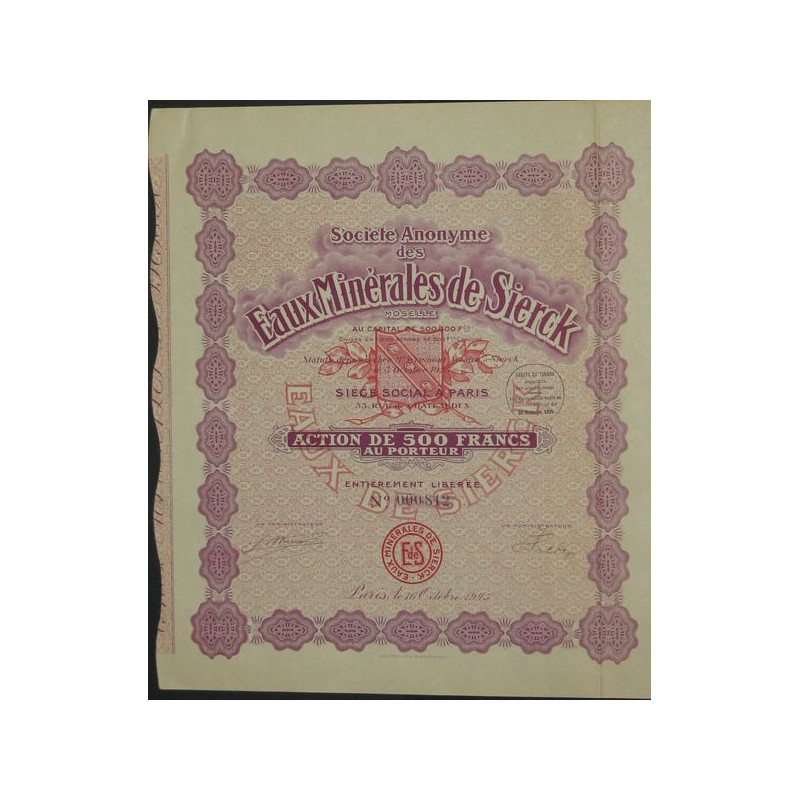 S.A. des Eaux Minérales de Sierck (Act)