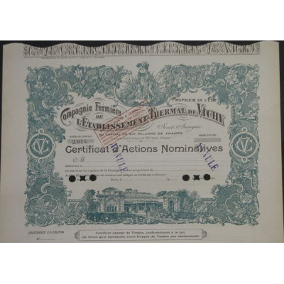 Cie Fermière de l'Etablissement Thermal de Vichy (blanquette)