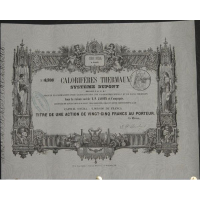 Calorifères Thermaux Système Dupont (Breveté s.g.d.g.) - E.-P. Jacoby et Cie (Act)