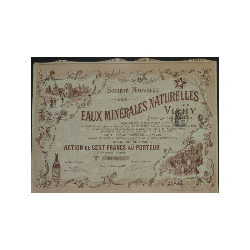 Sté Nlle des Eaux Naturelles de Vichy - Source des Etoiles