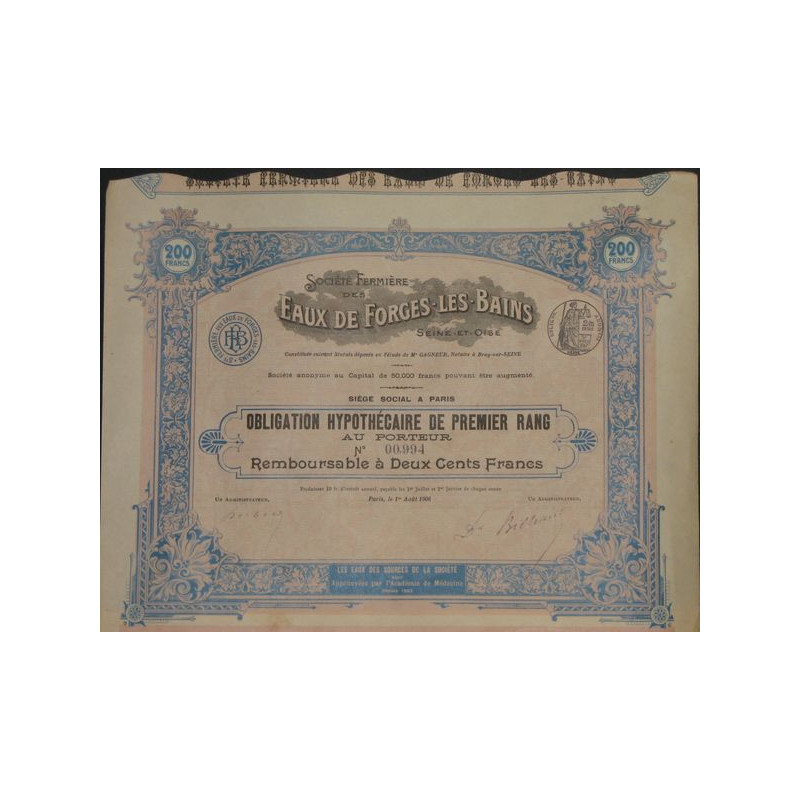 Sté Fermière des Eaux de Forges-les-Bains