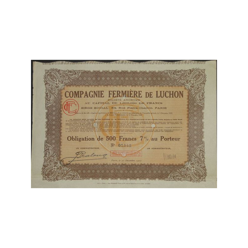 Cie Fermière de Luchon (Obl)