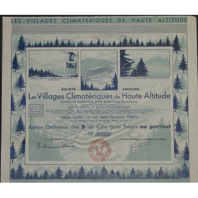 S.A. Les Villages Climatériques de Haute Altitude