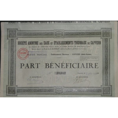 S.A. des Eaux et Ets Thermaux de Capvern