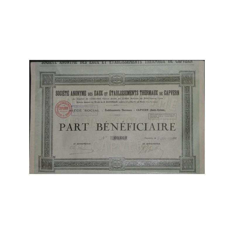 S.A. des Eaux et Ets Thermaux de Capvern