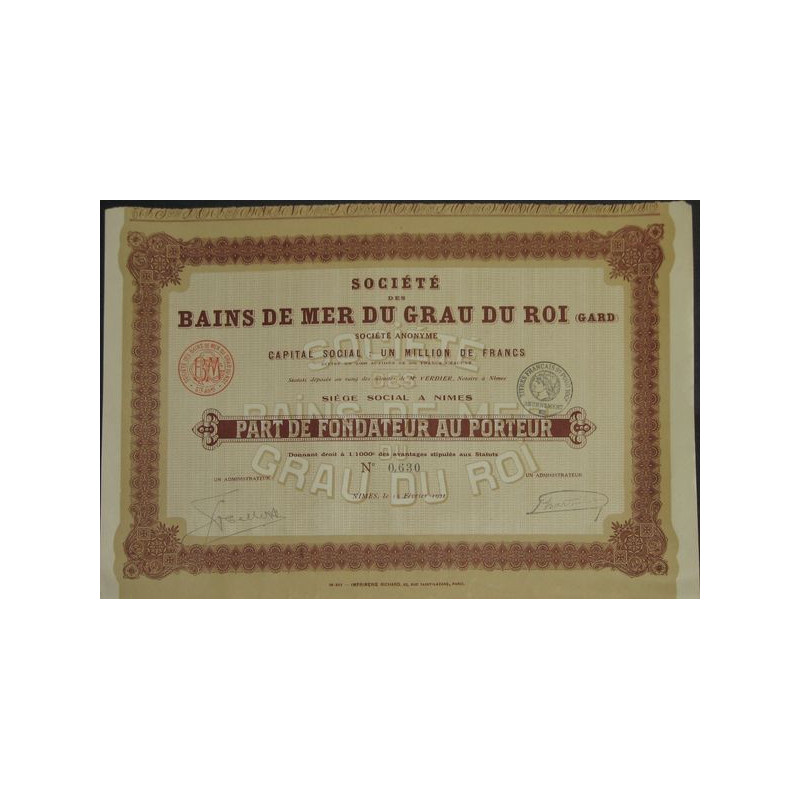 Sté des Bains de Mer du Grau du Roi