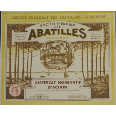 Sté Thermale des Abatilles - Arcachon (Certif) (blanquette)