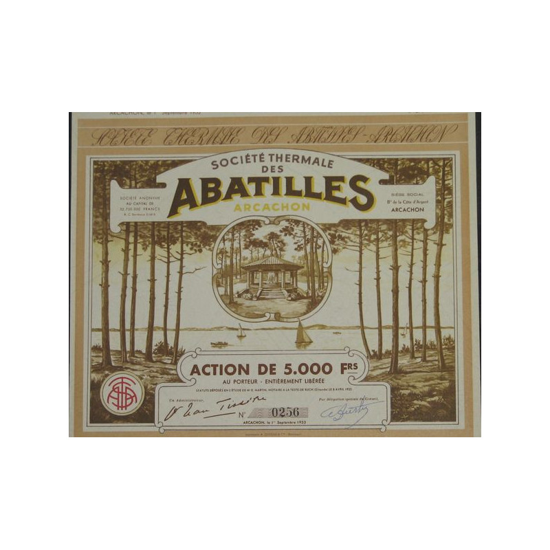 Sté Thermale des Abatilles - Arcachon (Act)