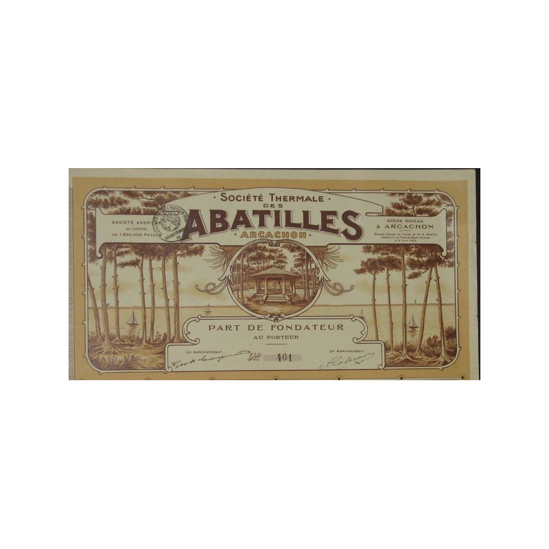 Sté Thermale des Abatilles - Arcachon (PF)