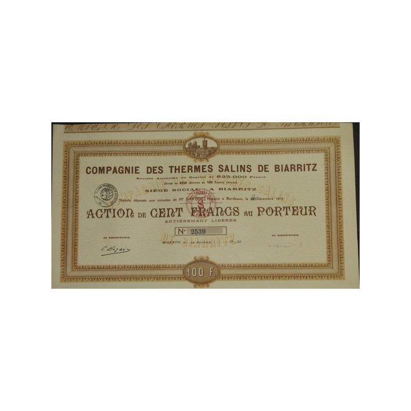 Cie des Thermes Salins de Biarritz