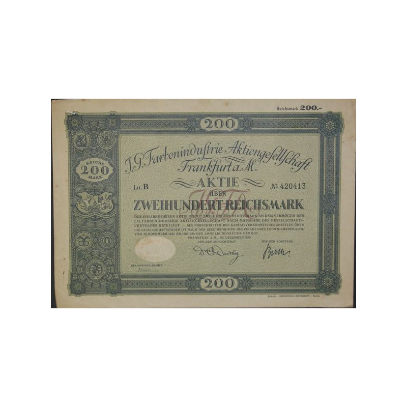 J.G. Farbenindustrie Aktiengesellschaft (200 Rm)