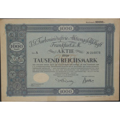J.G. Farbenindustrie Aktiengesellschaft (1000 Rm)