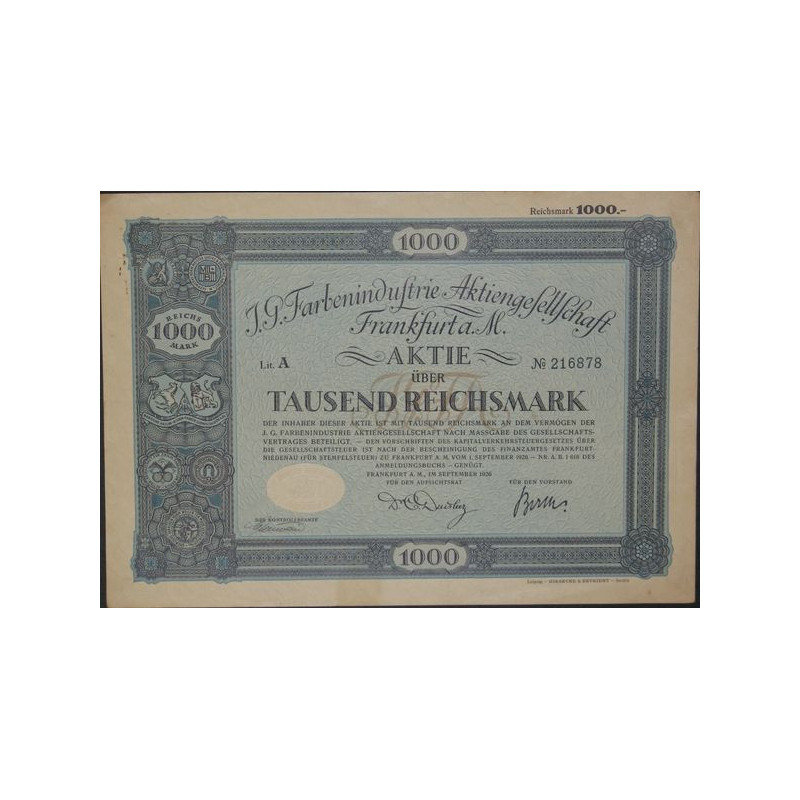 J.G. Farbenindustrie Aktiengesellschaft (1000 Rm)