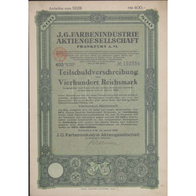 J.G. Farbenindustrie Aktiengesellschaft (400 Rm)