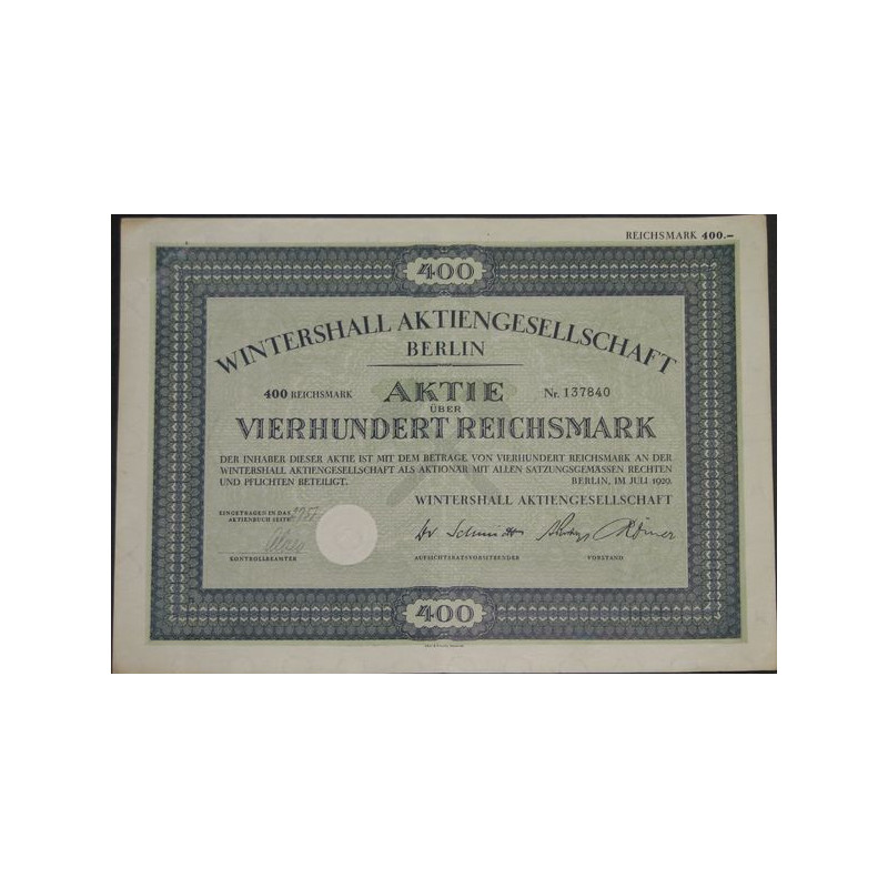 Wintershall Aktiengelsellschaft Berlin