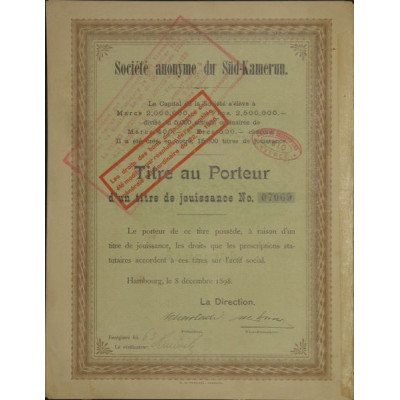 S.A. du Süd-Kamerun (Jouissance)