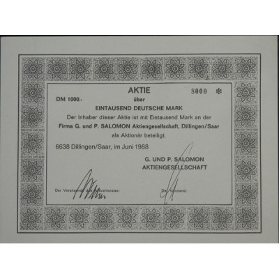 Firma G. und P. SALOMON Aktiengelsellschaft
