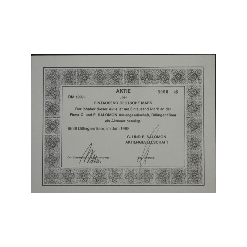 Firma G. und P. SALOMON Aktiengelsellschaft